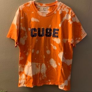 Syracuse University CUSE Bleach Dye tee - Large